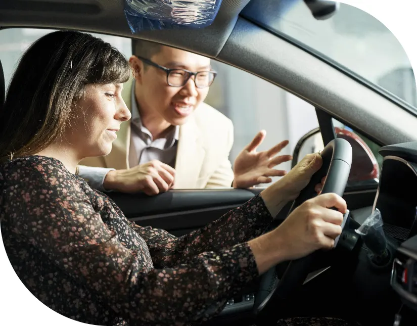 Woman learns to drive